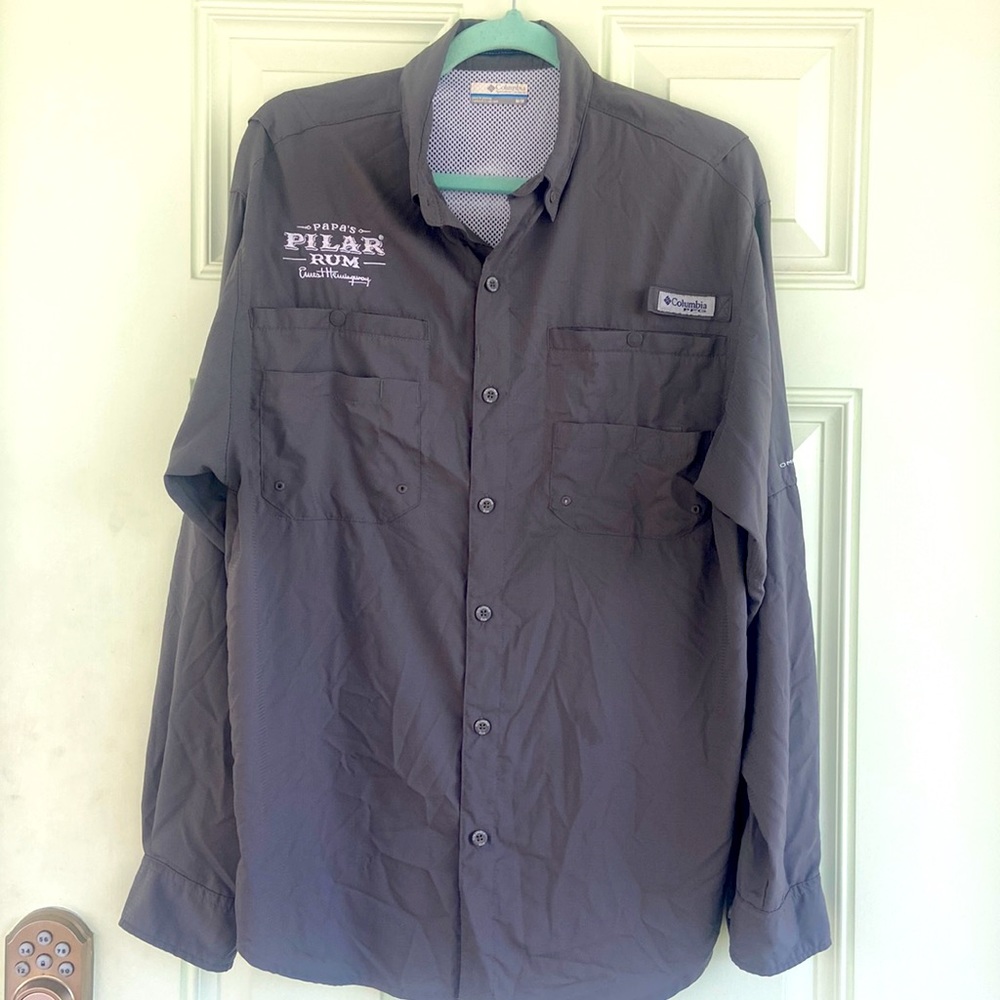 men's Papa Pilar Rum Columbia LS Medium shirt